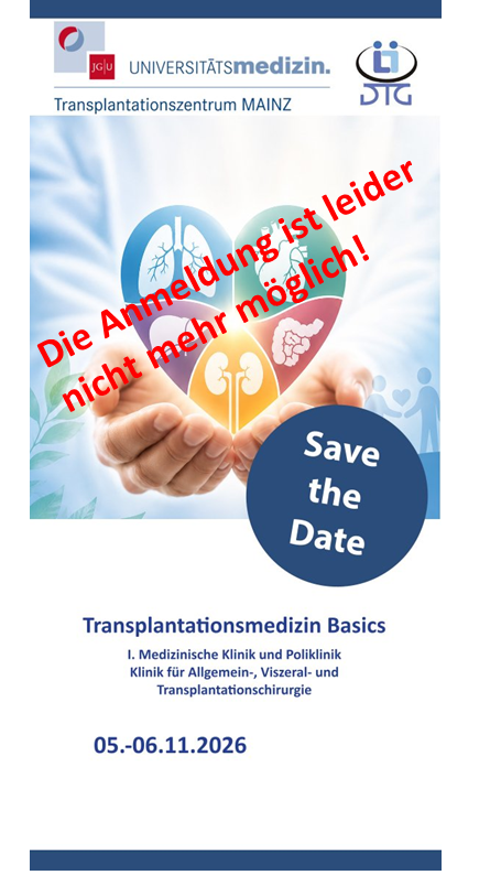 Flyer Fortbildung Transplantationsmedizin-Basics